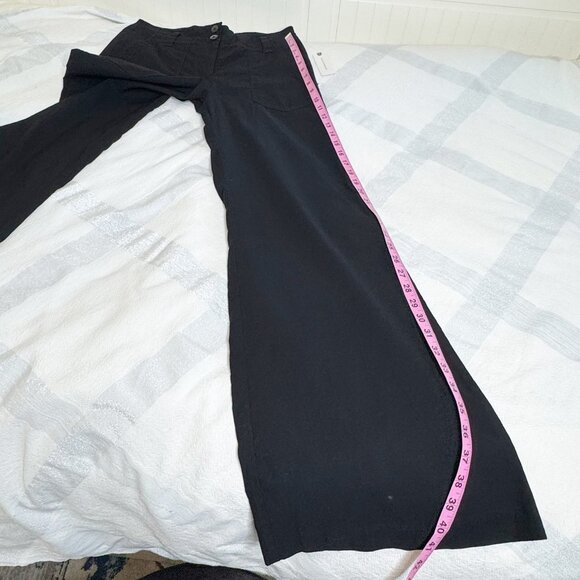 Maeve by Anthropologie The Naomi Pants Black High Rise Flare Size 4 NWT - Picture 11 of 16